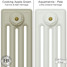 CI-RC-GREEN-008 - Richmond Green 4 Column Victorian Cast Iron Radiator H813mm x W755mm CI-RC-GREEN-008 - Richmond Green 4 Column Victorian Cast Iron Radiator H813mm x W755mm